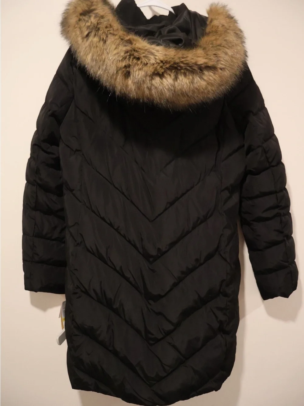 Michael Kors Black Puffer Coat with Fur Hood womens Medium, SEE PHOTOS & DETAILS